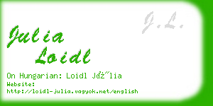 julia loidl business card